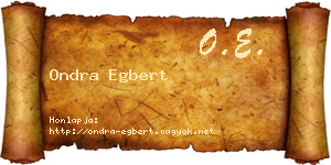 Ondra Egbert névjegykártya
